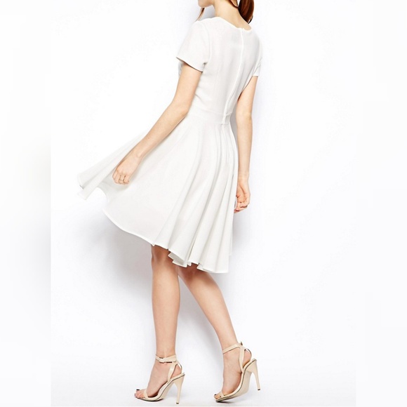*HP* ASOS Ivory drop hem skater dress - Picture 4 of 6